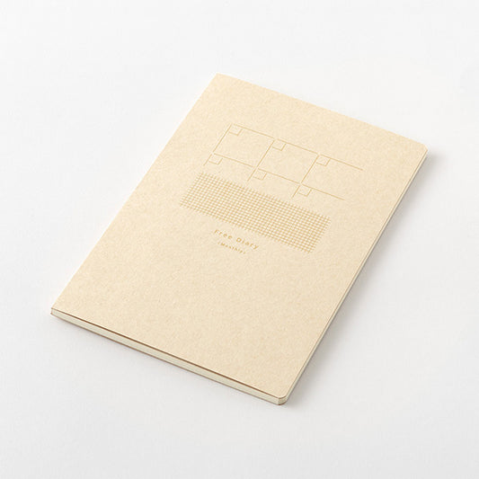 MIDORI Yuru Log B6 Free Diary angled view