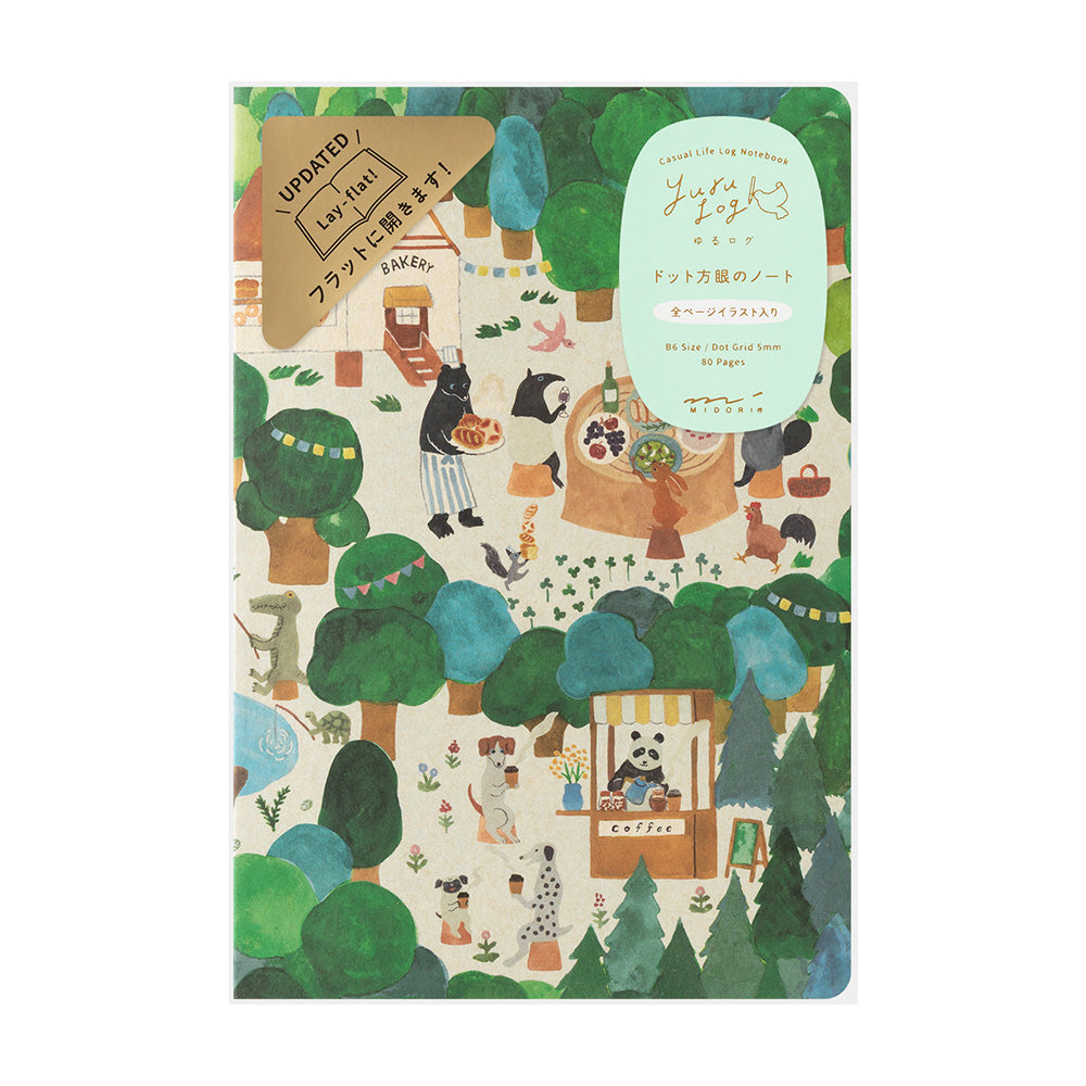 MIDORI Yuru Log Notebook B6 – Forest Animal A