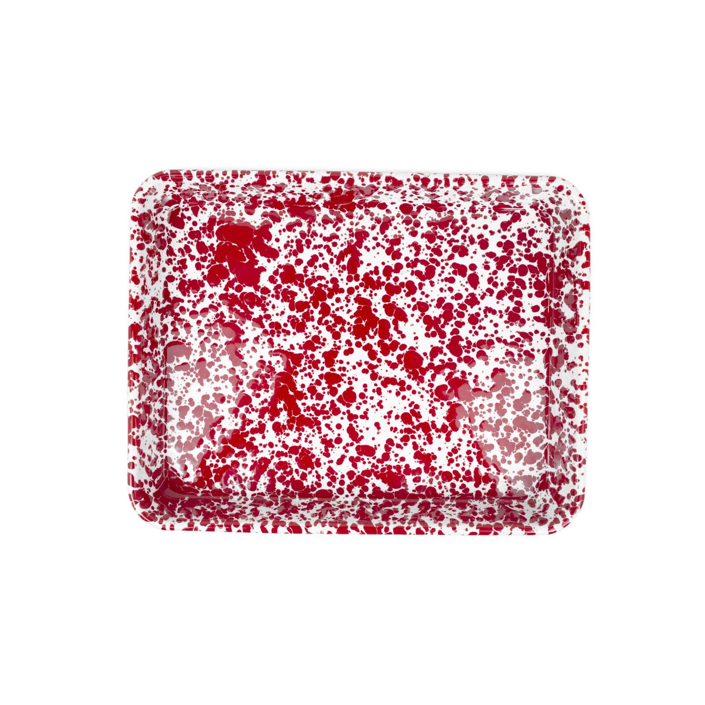 Crow Canyon Splatter Enamelware Small Rectangular Tray