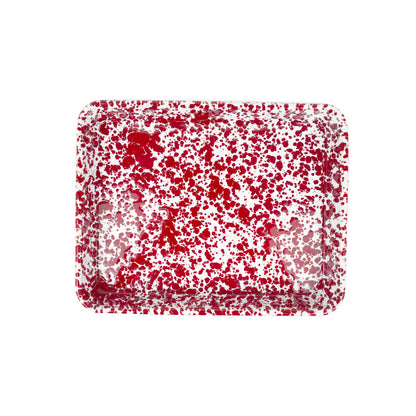 Crow Canyon Splatter Enamelware Small Rectangular Tray