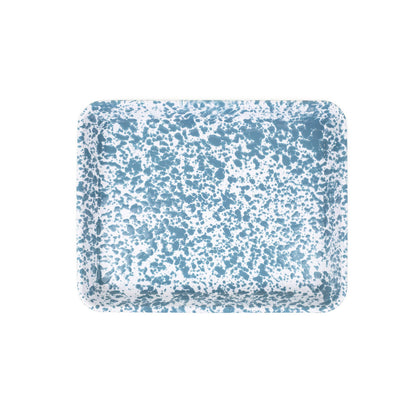 Crow Canyon Splatter Enamelware Small Rectangular Tray