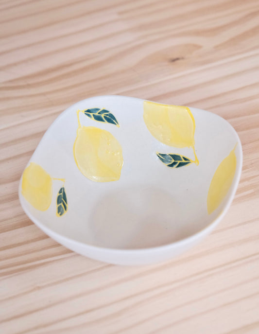 Kikuso Kiln Japan Hasami handcraft Lemon square bowl