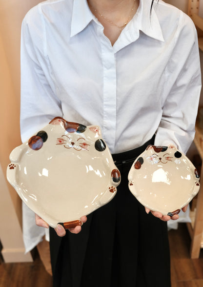 Hasami Ware Handcraft Cat Large Plate