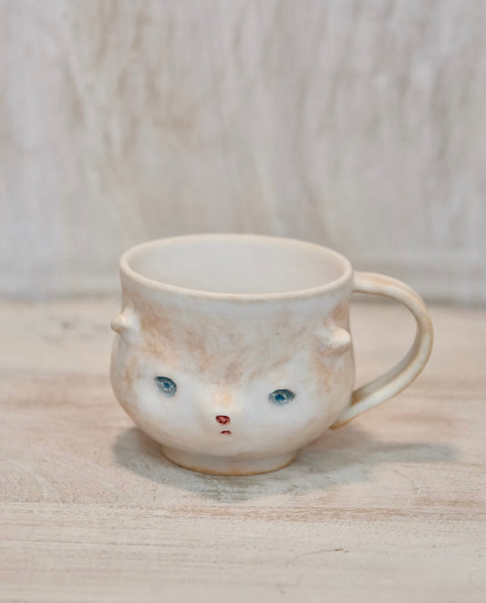 Koizumi Chiharu-こいずみ ちはる Handmade Ceramic Face Mug #5