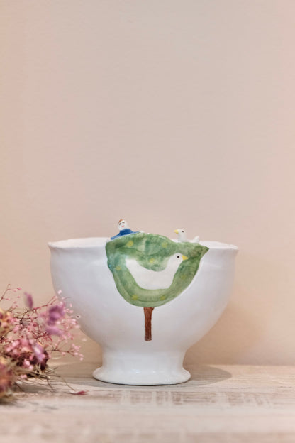 Natsumi Muroi 室井夏実- Handmade Sculptural rim detail ceramic bowl #3