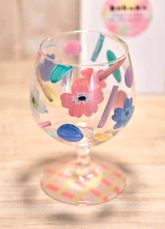 KOBAKO Hand-Painted Glass Artist Goblet #4