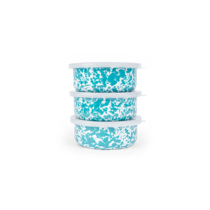 Crow Canyon Splatter Enamelware 1-pc Storage Bowl