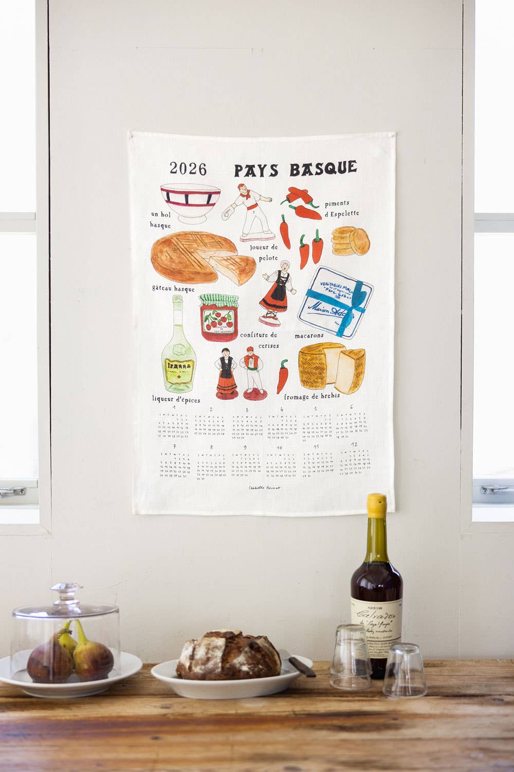 2026 Linen Calendar Souvenir Baskque