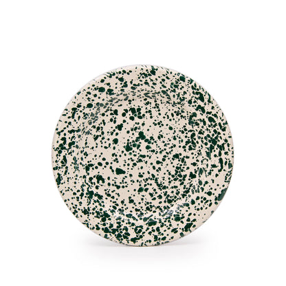 Crow Canyon Splatter Enamelware Flat Salad Plate