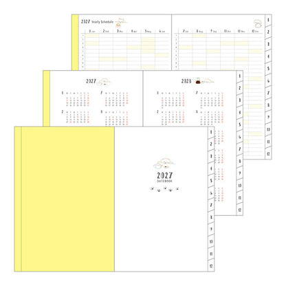 MIDORI Pocket Diary B6 2027 Dog yearly overview and reference pages