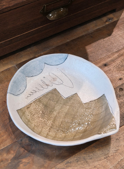 Artisans-hapun pottery 拜志睦子 Handmade Ceramic 8.7inch/22cm Pasta Plate
