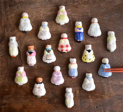 Misa Omote-表 美沙 Kutani Artist Handmade chopstick rest