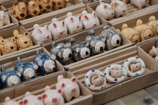 Seto ware Animal zoo chopstick rest