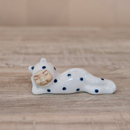 Japan Artisans 北川美宣 Handmade Playful Selection Chopstick Rest-Reclining Cat #1