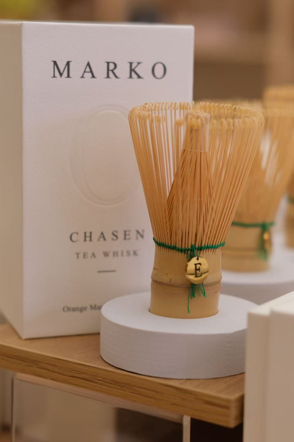 【MARK O 】 Orange Market Exclusive100-Prong Handmade Chasen Whisk with Alphabet Collection