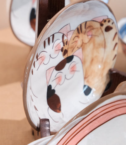 Hasami ware Handcraft Kitty Cat Small Plate