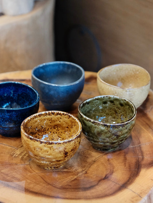 Five-Glaze Tea cup/Mini Bowl Set of 5 – Made in Japan