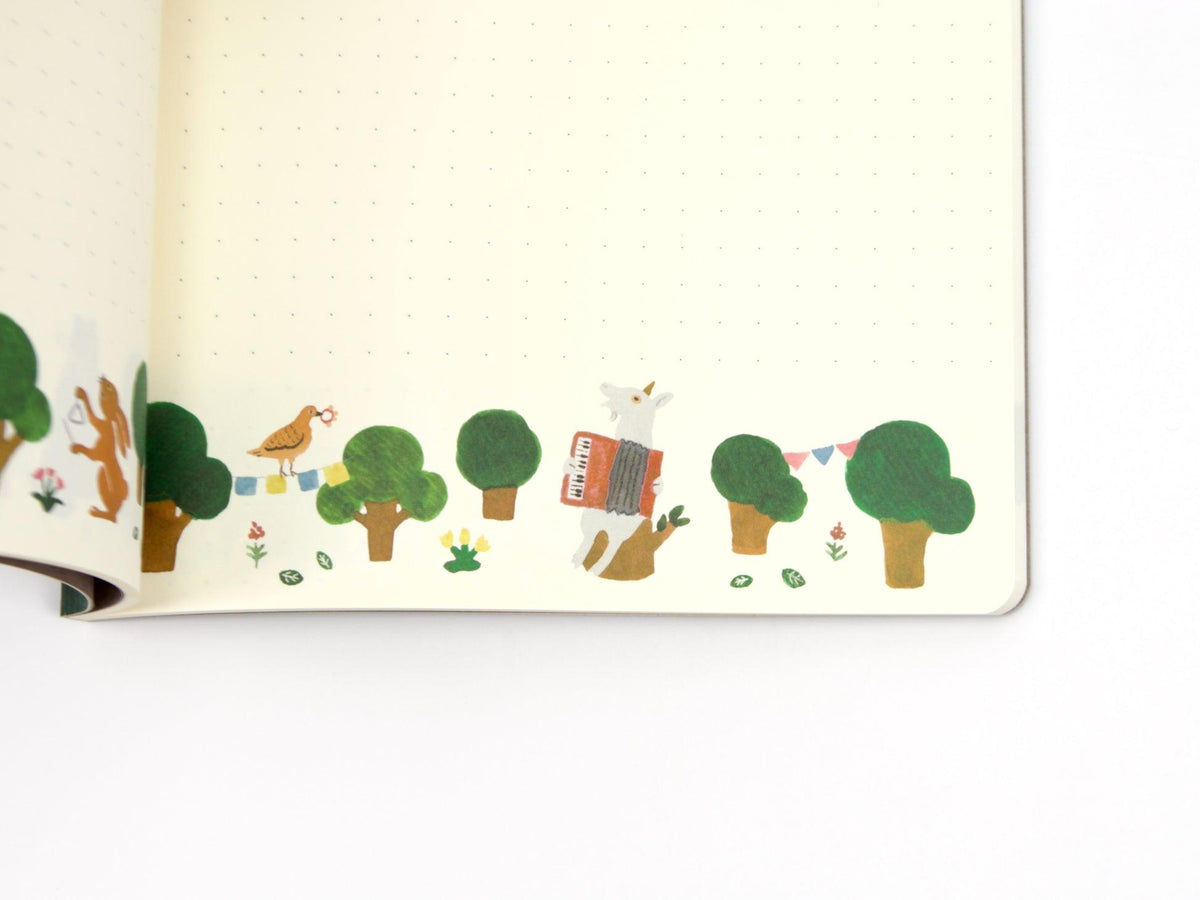 MIDORI Yuru Log Notebook B6 – Forest Animal A