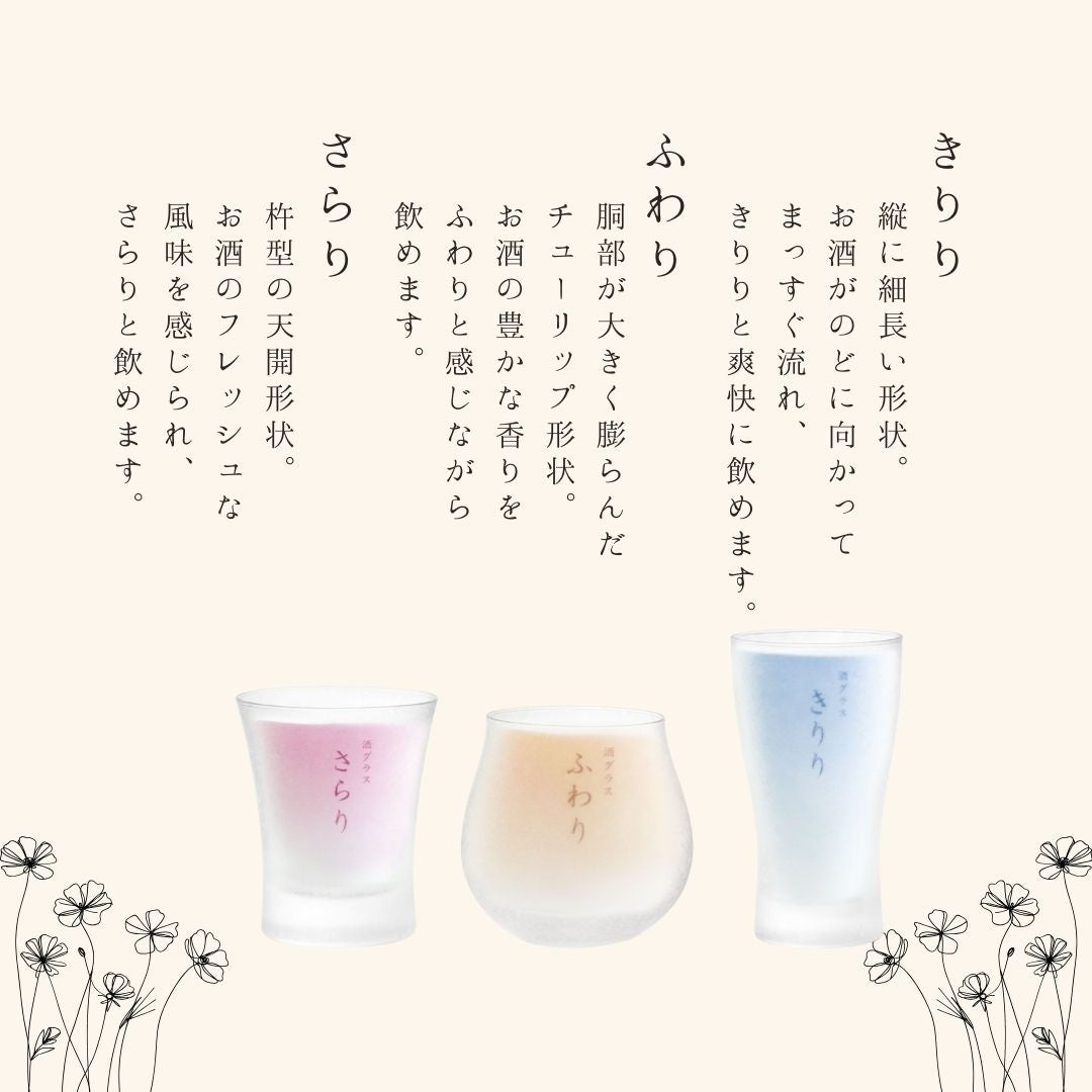 Toyo Sasaki Cold Sake Glass Set Japanese-Made Sake Tasting Glasses | Dishwasher Safe