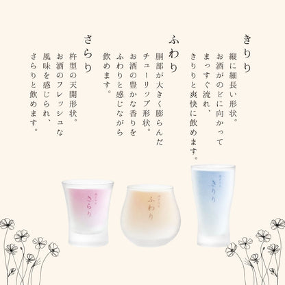 Toyo Sasaki Cold Sake Glass Set Japanese-Made Sake Tasting Glasses | Dishwasher Safe
