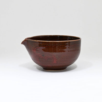 Yukiakari Katakuchi Matcha Bowl With Spout Yuzu Aka 12oz Japan
