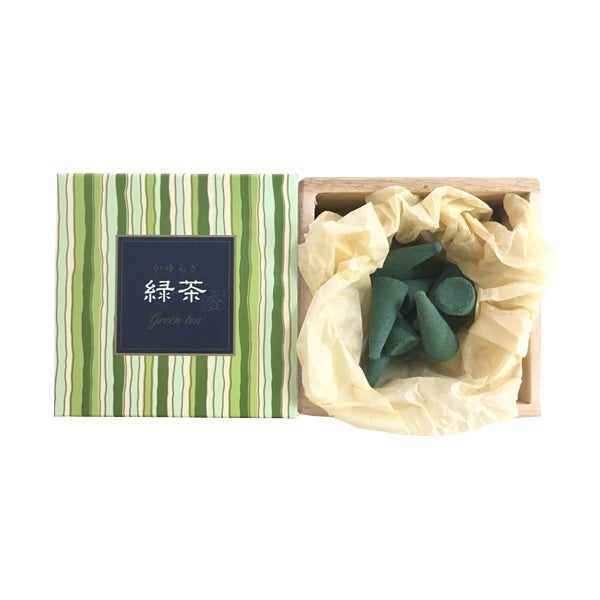 Nippon Kodo Kayuragi Green Tea Incense Cones - 12 Pieces