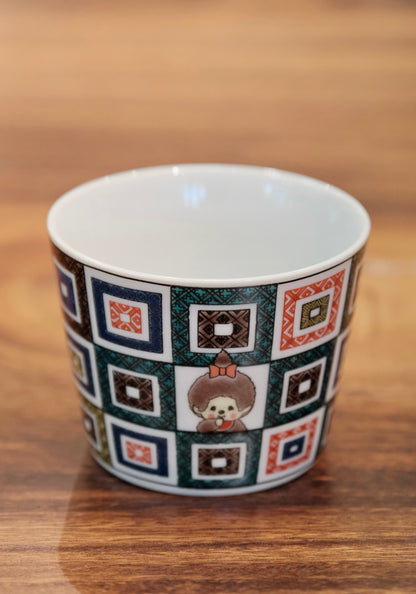 Japan Kutani Yaki Kaneshotouki Monchhichi Soba Choko Cup
