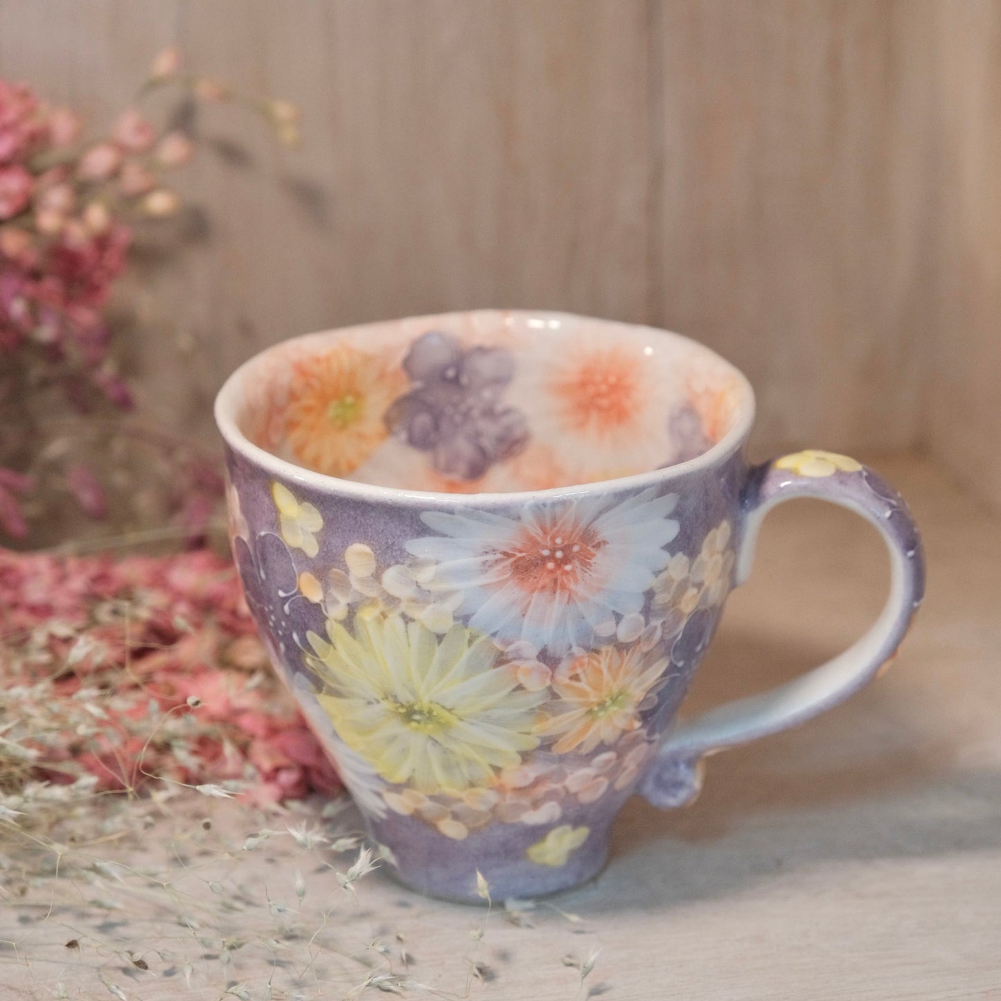 Seto Ware YUZURIHA Flower Mug