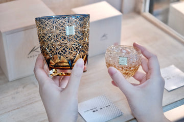 KAGAMI CRYSTAL] | EDO KIRIKO | KASANEIROME OGIKU (CHRYSANTHEMUM IN