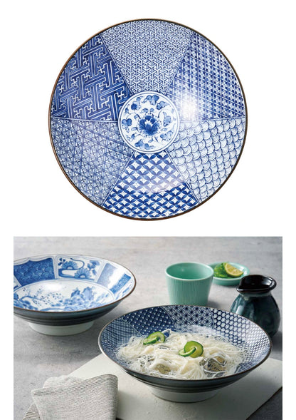 Japan Made Minoware Large Ramen Bowl-Prosperous Peony
