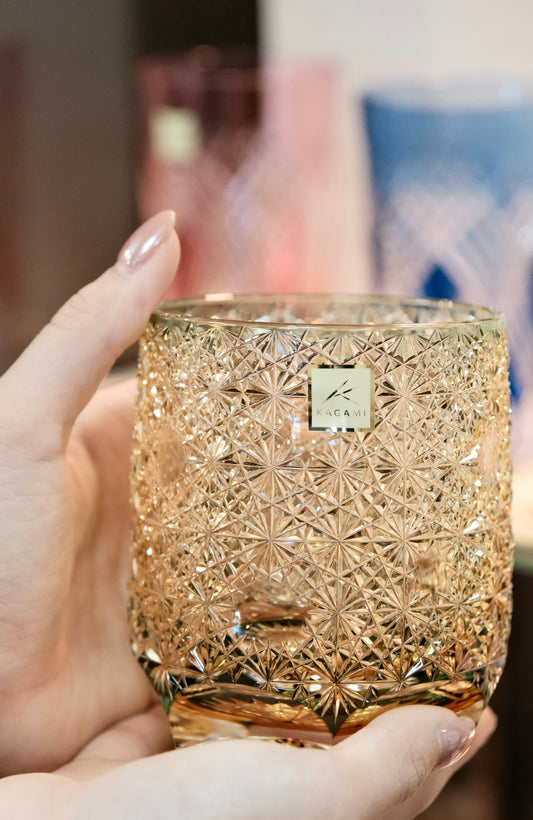 [KAGAMI CRYSTAL] Whiskey Glass MARIMO BY JUNICHI NABETANI Master Of Traditional Crafts