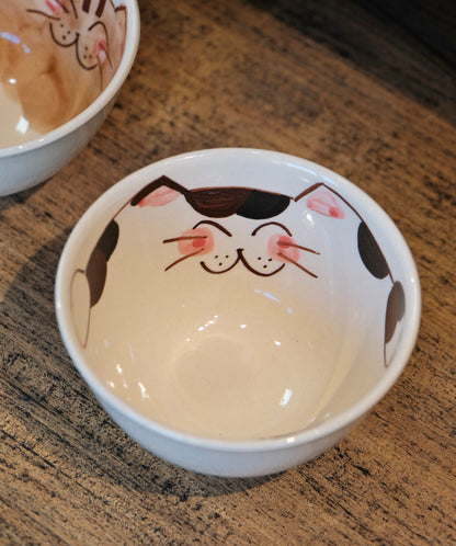 Hasami ware Handcraft Cat Rice Bowl