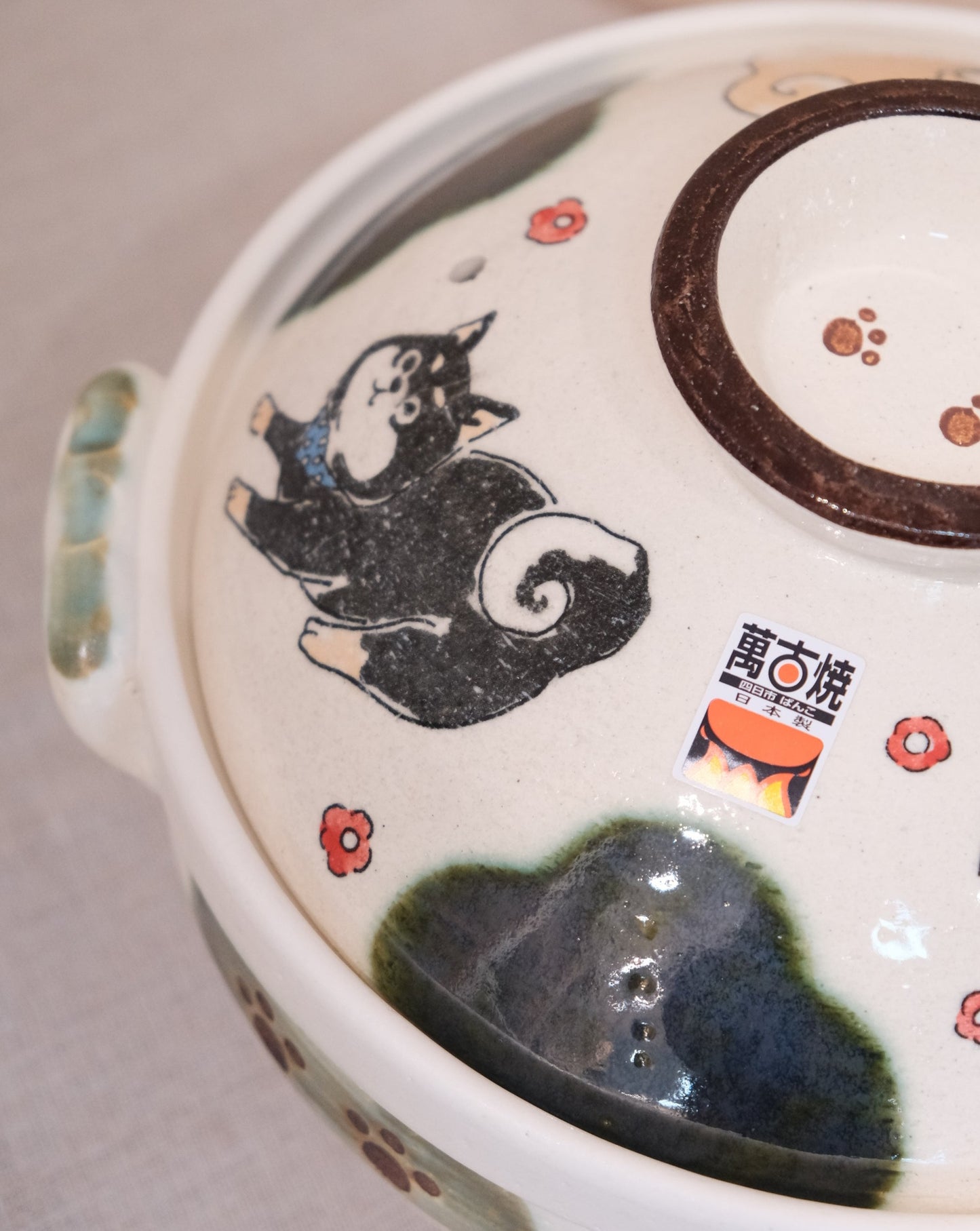 Shiba inu Banko ware 2.3L/Size 8 Donabe/Clay Pot
