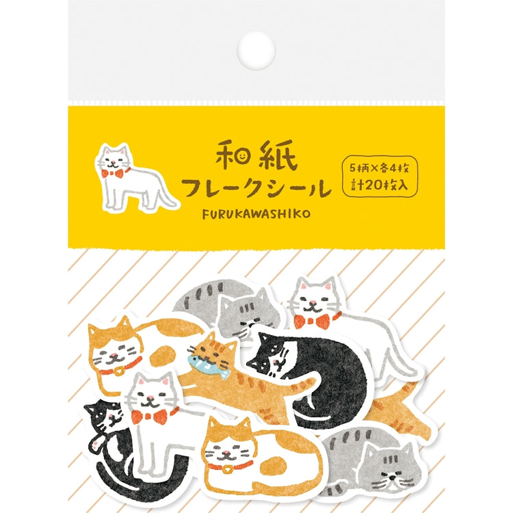 Furukawa Shiko Washi Flake Stickers – Cat