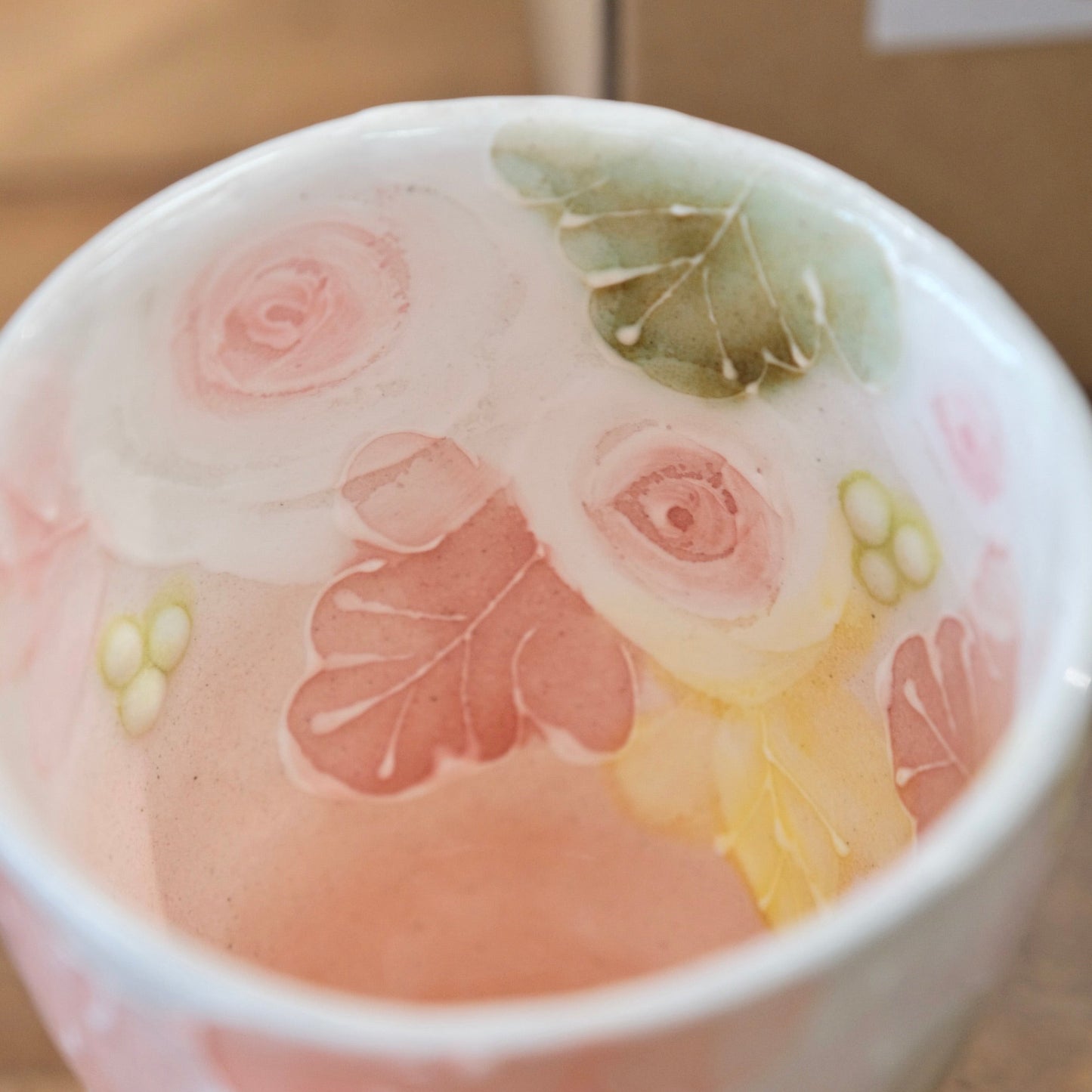 Seto Ware YUZURIHA Flower beer cup