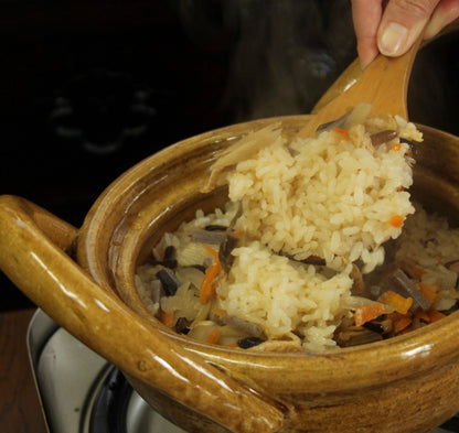 Nukut a Nabe Peach pink Thermal Shock Resistant Japanese Clay Pot