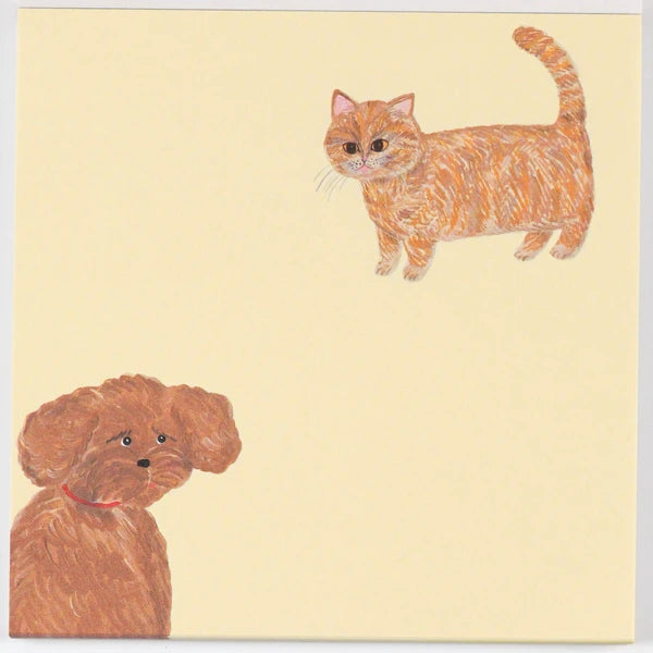 Cat&  Sodeyama Kahoko Square Memo (Beige)