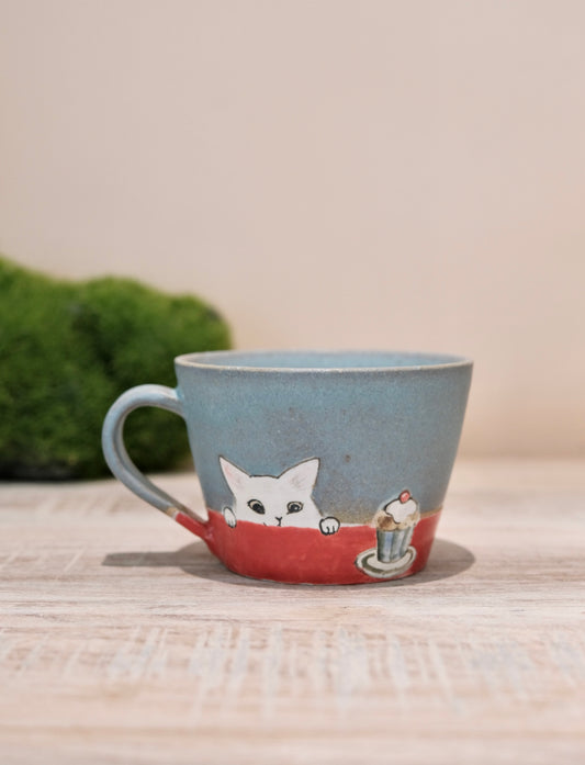 【2026 Exhibition】Acne pottery Studio handmade Mug ( Cat #1)
