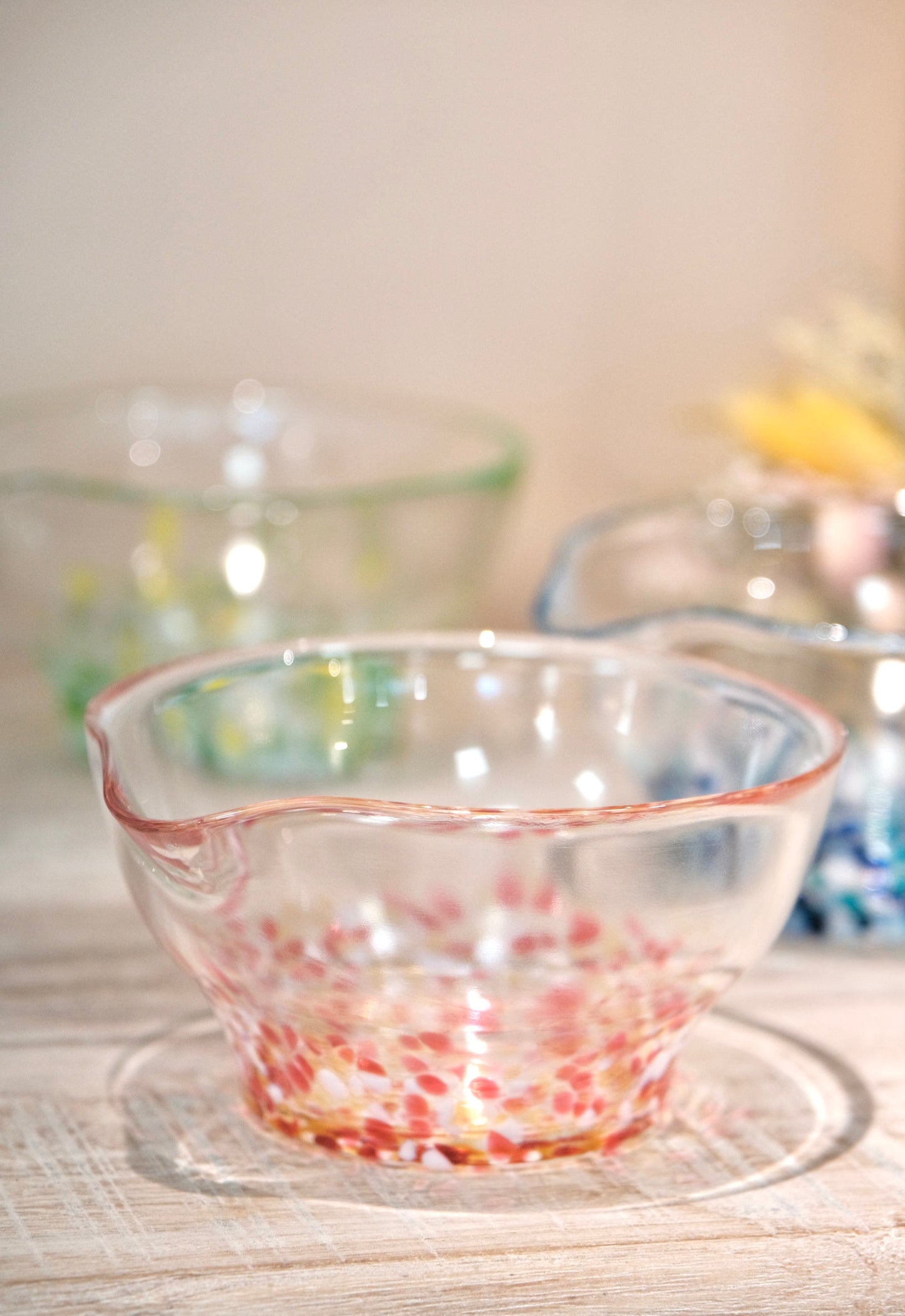 Handblown Glass Spouted  Matcha Bowl