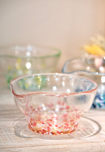 Handblown Glass Spouted  Matcha Bowl