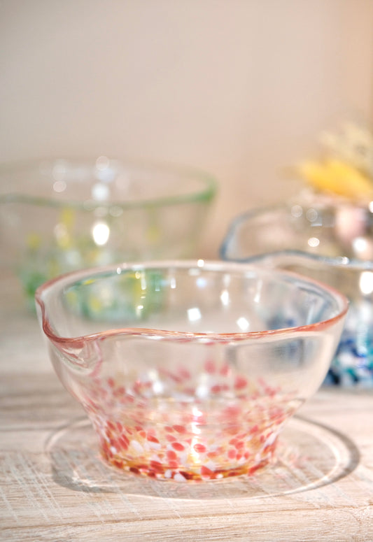 Handblown Glass Spouted  Matcha Bowl