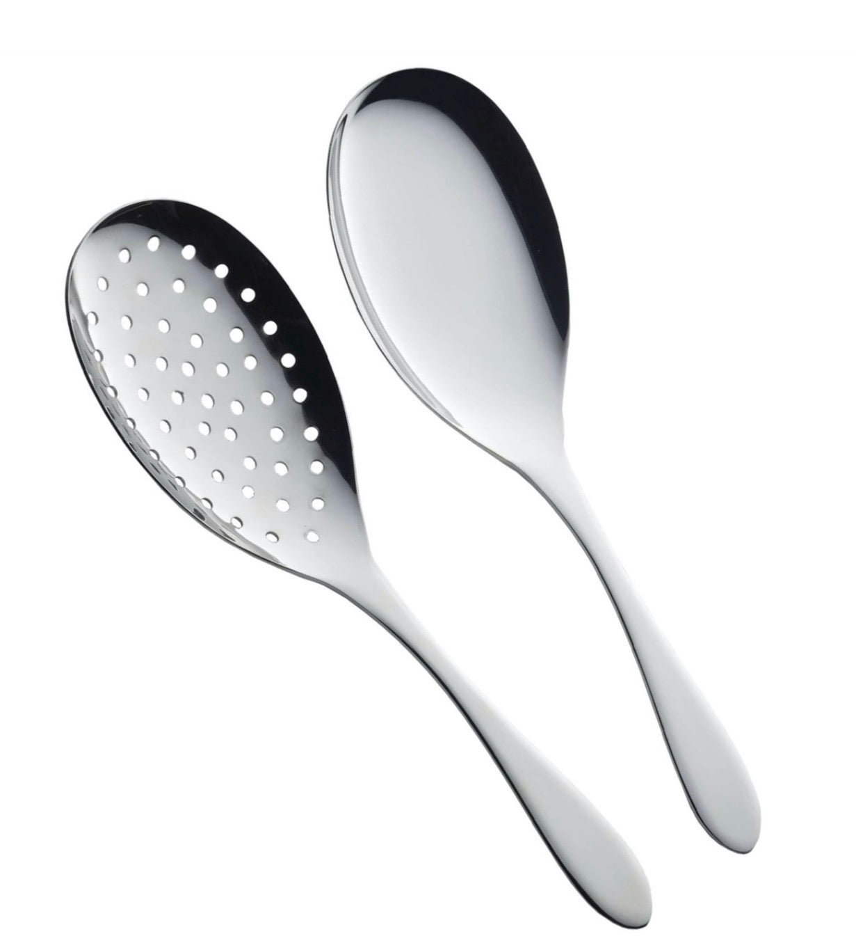Shimomura Stainless Steel Serving Spoon & Slotted Spoon Set – Made in Japan