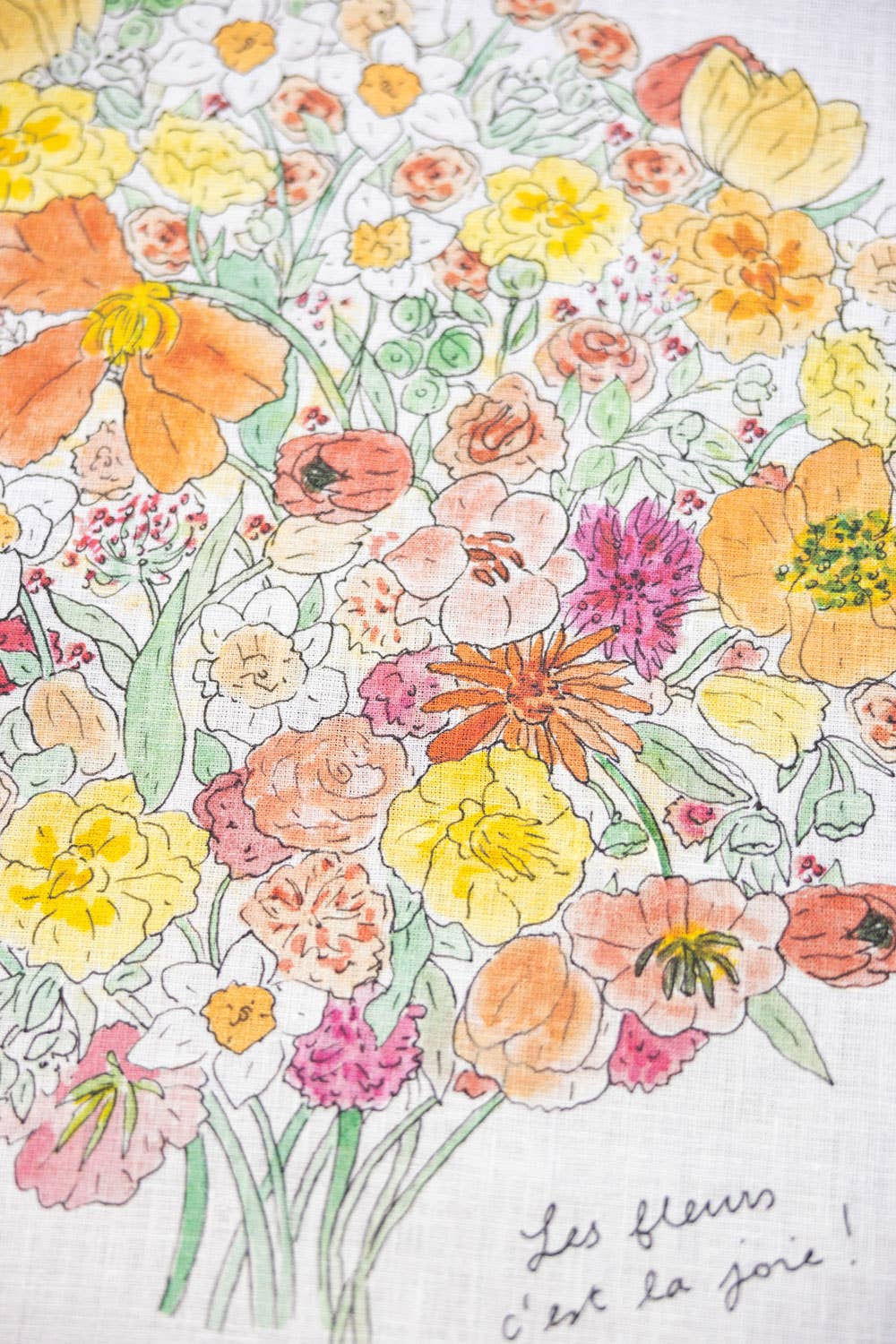 2026 Linen Calendar Joyful Bouquet