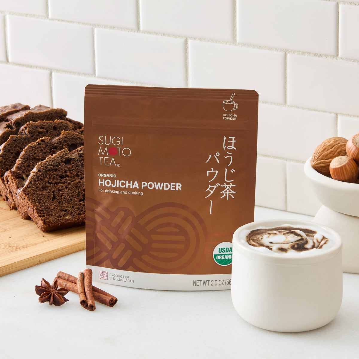 Sugimoto Tea Company - Organic Hojicha Powder - Japanese Roasted Green Tea Powder