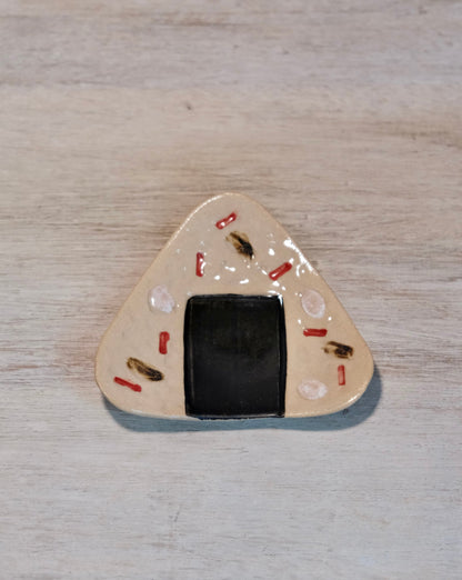 Japan made Mino ware origiri small dish plate