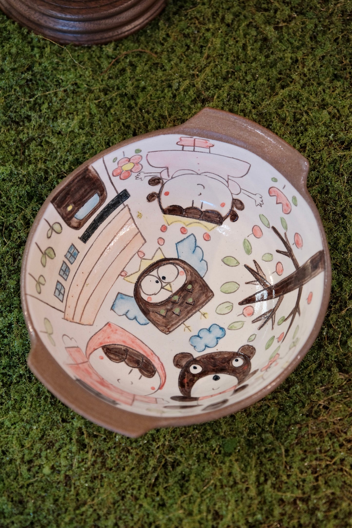 野村典子-Noriko Nomura Storybook Collection Handle bowl (#1)
