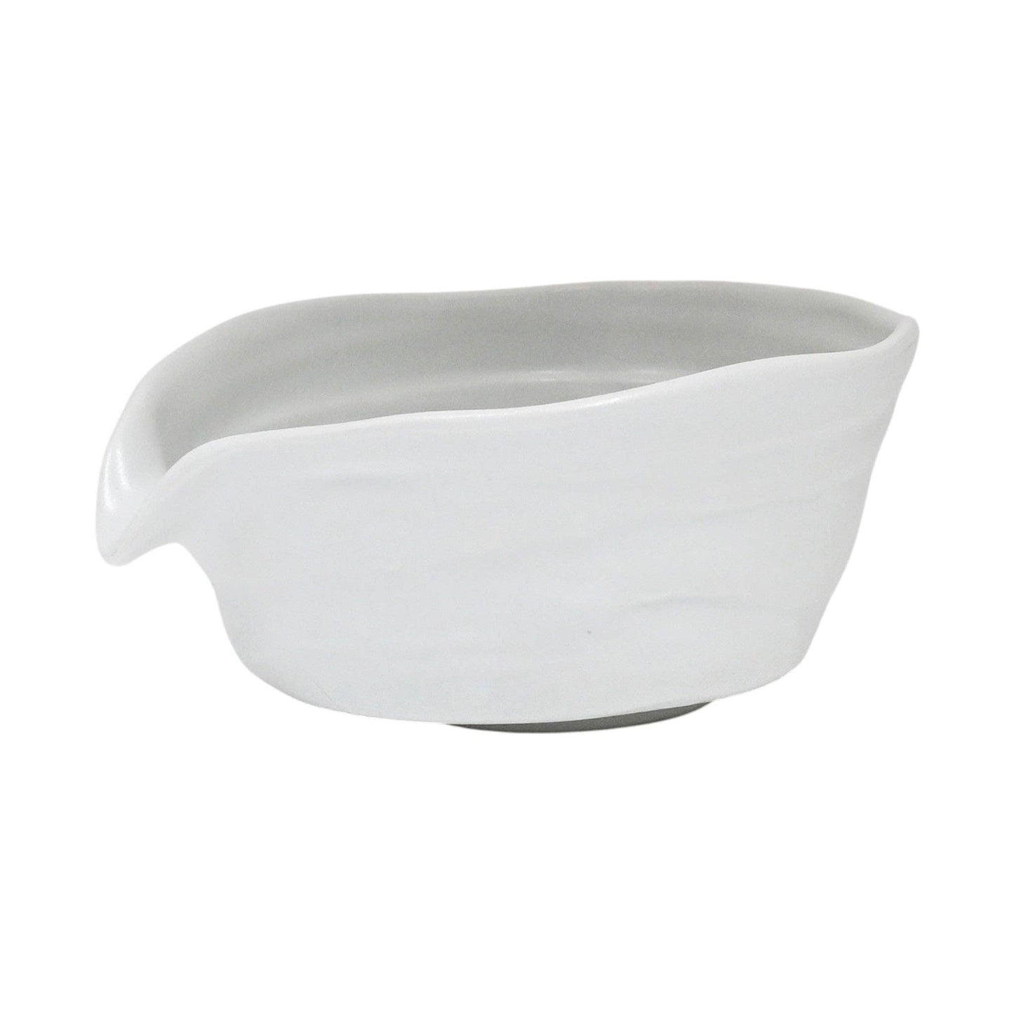 Katakuchi Matcha Bowl With Spout Shiro Matto 12oz Japan
