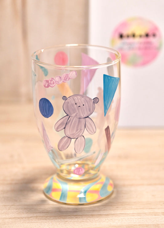 KOBAKO Hand-Painted Glass Artist Stem Glass #4