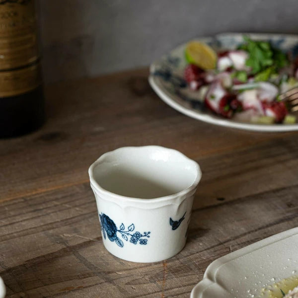 Japan Made Minoyaki Vintage Blue Rose Series