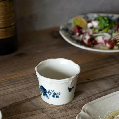 Japan Made Minoyaki Vintage Blue Rose Series
